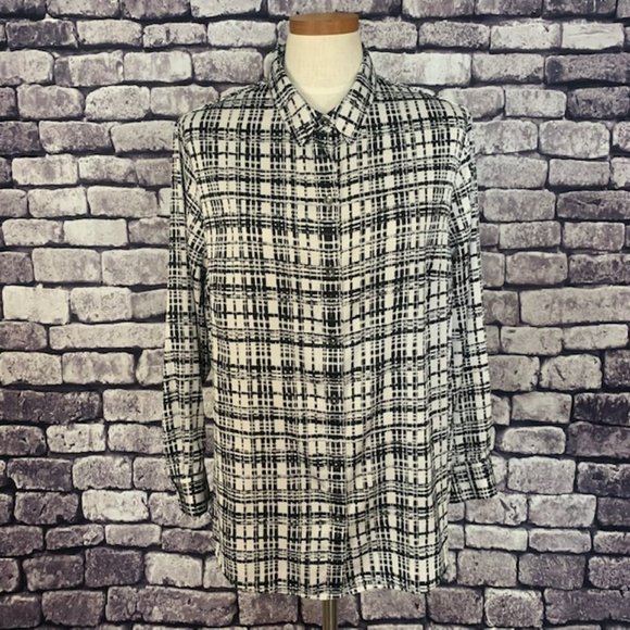 Jones New York Tops - Jones New York Size XL Black & White Blouse